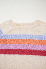 Jet Stream Striped Color Block Loose Sleeve Chic Sweater Sweaters JT's Designer Fashion