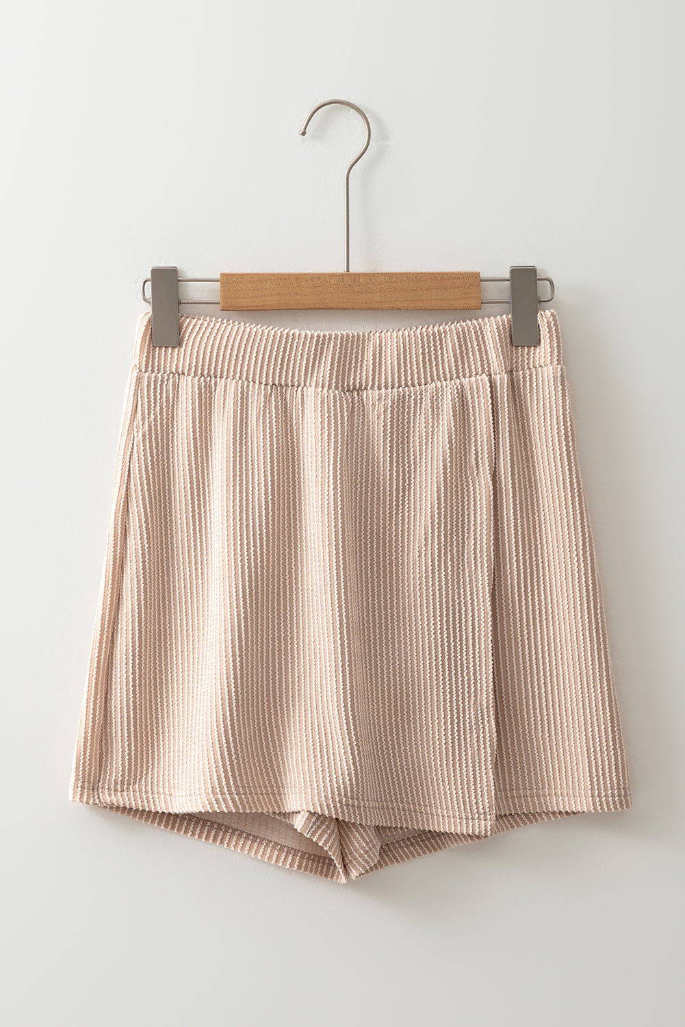 Jet Stream Corded Elastic High Waist Wrap Skort Casual Shorts JT's Designer Fashion