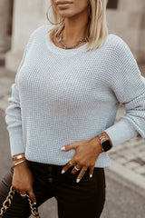 Gray Cross Back Hollow-out Sweater Sweaters & Cardigans JT's Designer Fashion