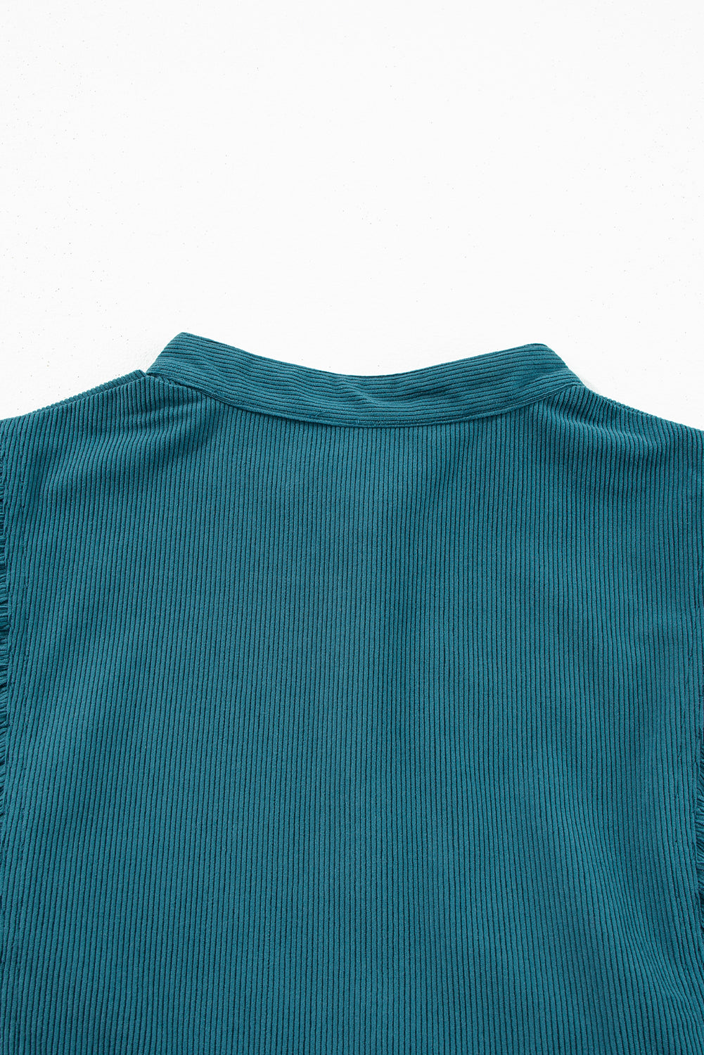 Blue Corduroy Snap Buttons Empire Waist Bracelet Sleeve Dress Mini Dresses JT's Designer Fashion