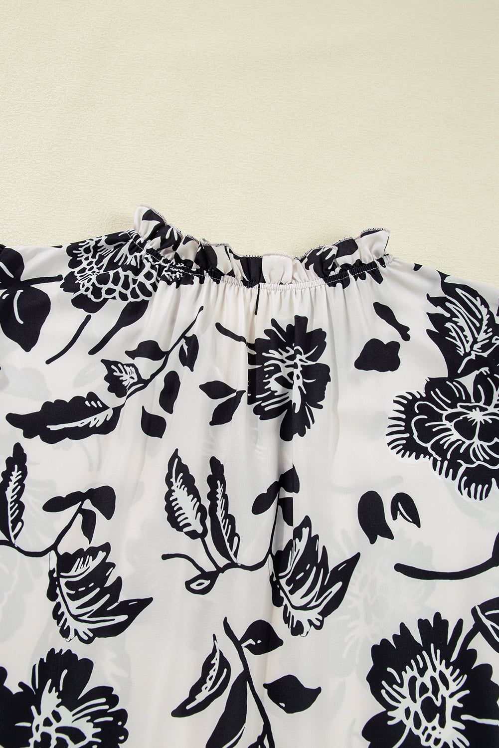 Black Floral Print Tiered Frilled Half Sleeve Plus Size Mini Dress Plus Size Mini Dresses JT's Designer Fashion