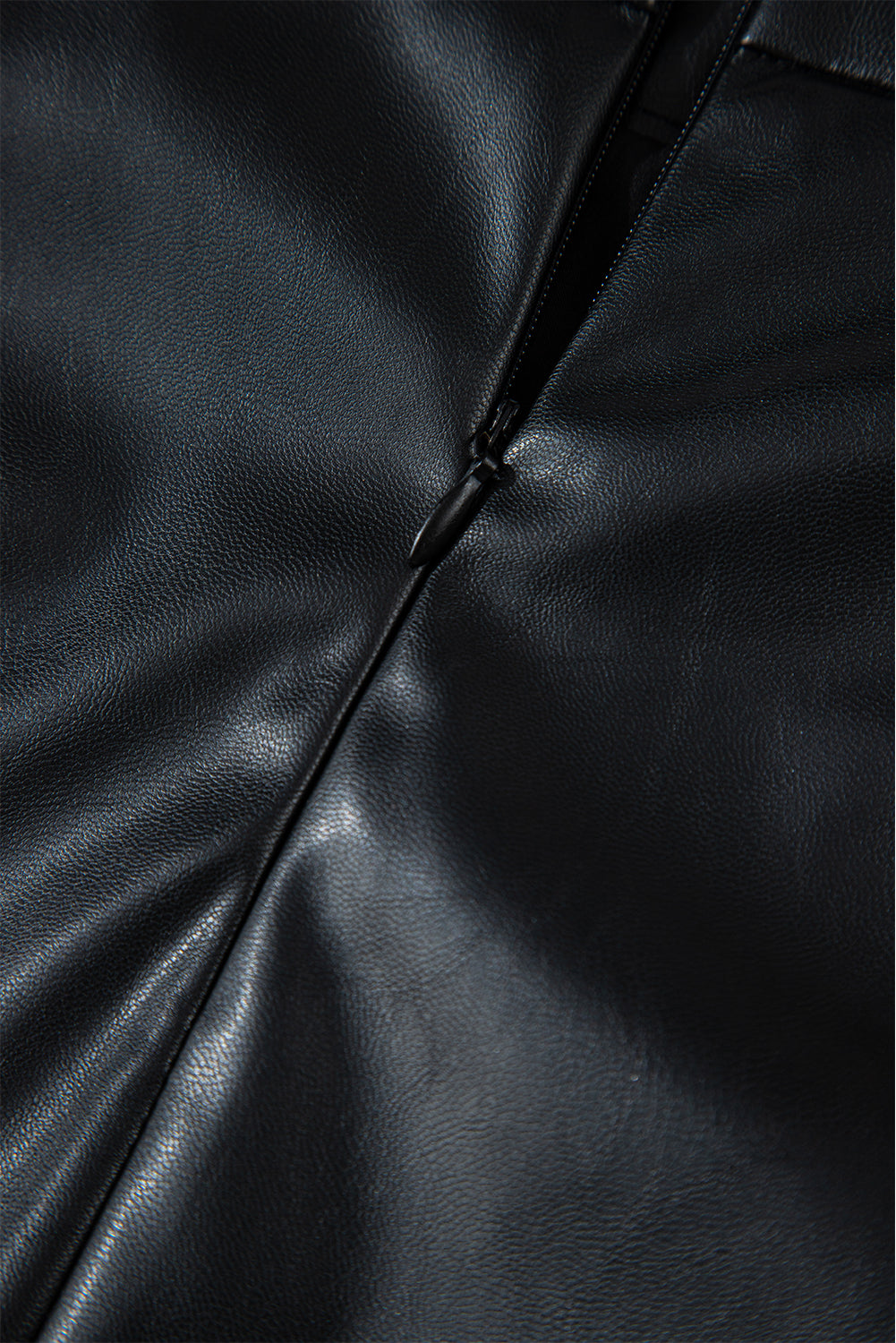 Black PU Leather Side Slits Slim Fit High Waist Mini Skirt Skirts & Petticoat JT's Designer Fashion