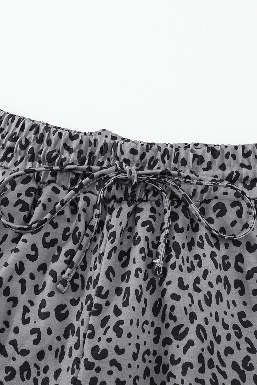 Gray Breezy Leopard Joggers Pants & Culotte JT's Designer Fashion