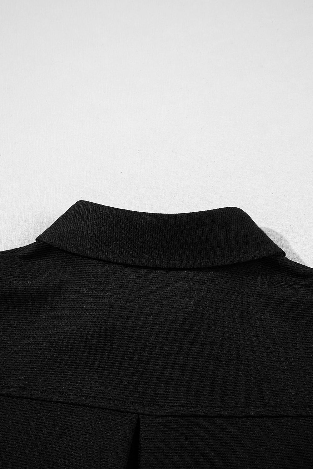 Black Solid Color Collared Slit Neck Sleeveless Mini Dress Mini Dresses JT's Designer Fashion