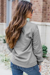 Gray Thanksgiving Slogan Pumpkin Turkey Pie Graphic Sweatshirt Graphic Sweatshirts JT's Designer Fashion