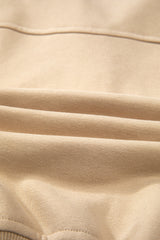 Parchment Quarter Zip Stand Neck Kangaroo Pocket Sweatshirt Sweatshirts & Hoodies JT's Designer Fashion