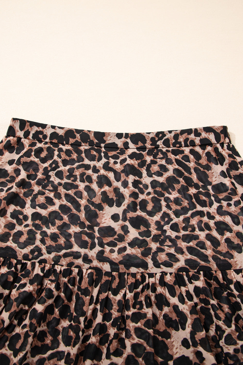 Brown Leopard Floral Reversible Ruffle Hem Maxi Skirt Skirts & Petticoat JT's Designer Fashion