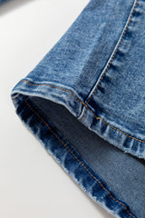 Dusk Blue High Waist Straight Leg Ankle Jeans Jeans JT's Designer Fashion
