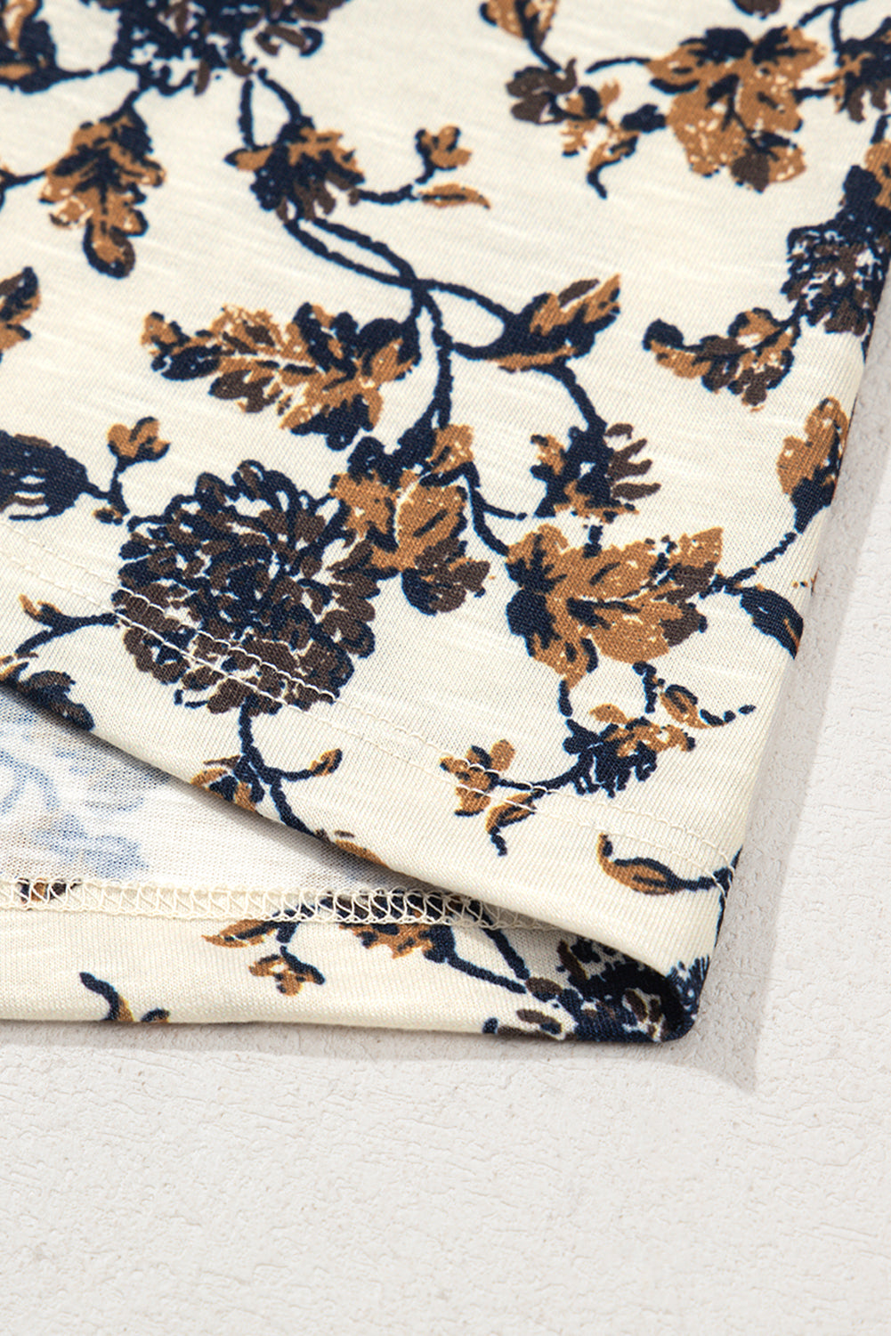 White Floral Frilly Blouse with Lace Up Blouses & Shirts JT's Designer Fashion