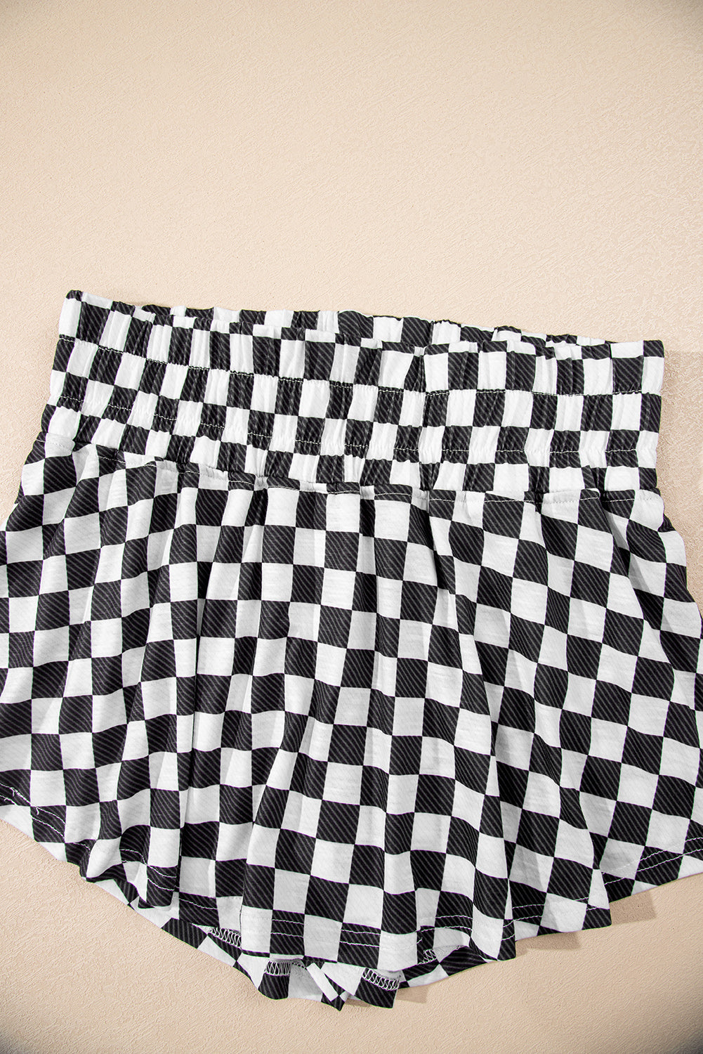 Black Checkerboard T Shirt and High Waist Skorts 2 Piece Outfit Short Sets JT's Designer Fashion