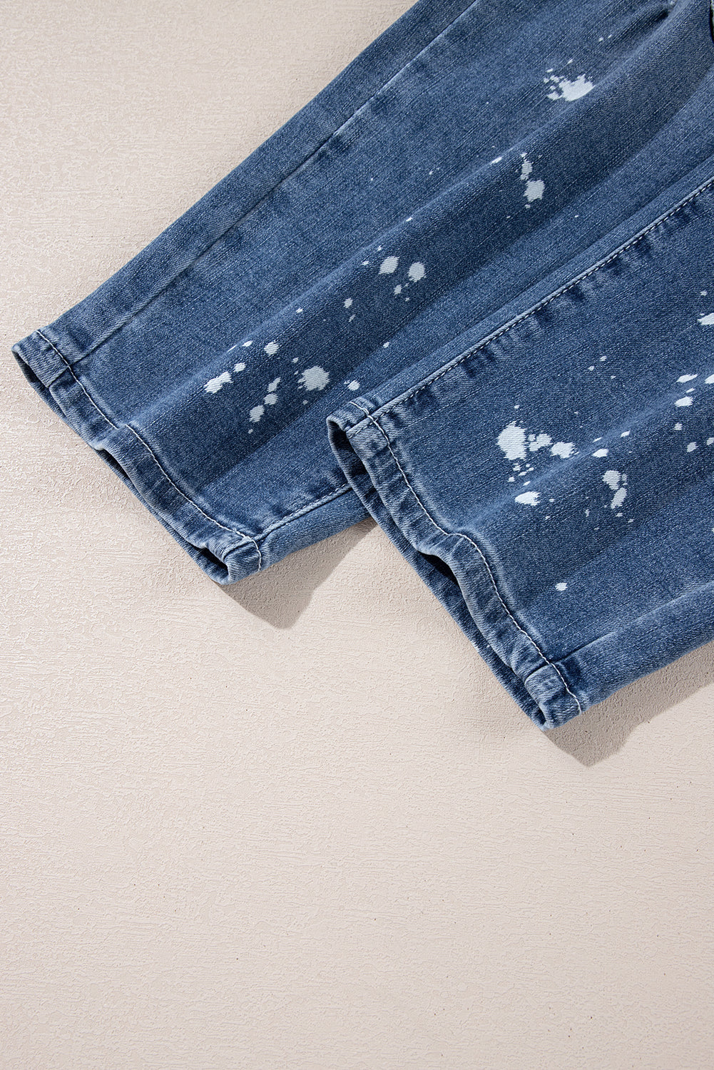 Ashleigh Blue Ripped Splattering Paint Rope Waist Cropped Straight Jeans Jeans JT's Designer Fashion