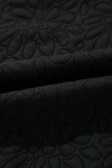 Black Floral Quilted Jacket Jackets JT's Designer Fashion