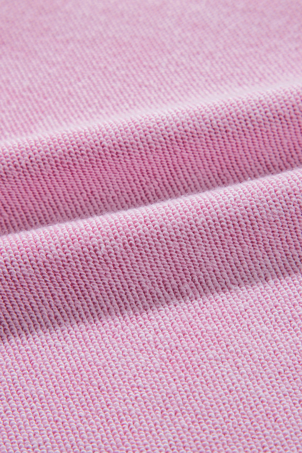 Pink Waffle Knit Patchwork Exposed Seam Raglan Sweatshirt Sweatshirts & Hoodies JT's Designer Fashion