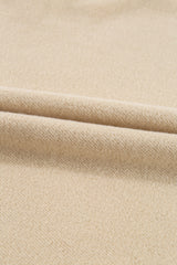 Apricot Solid Fleece Lined Drop Shoulder High Low Sweatshirt Sweatshirts & Hoodies JT's Designer Fashion