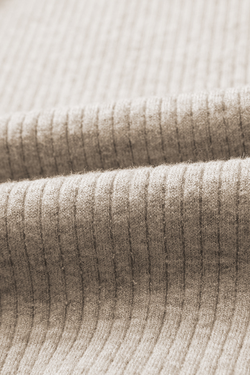 Apricot Thermal Lined Ribbed Knit Mock Neck Sweater Sweaters JT's Designer Fashion