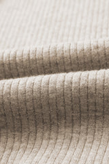 Apricot Thermal Lined Ribbed Knit Mock Neck Sweater Sweaters JT's Designer Fashion