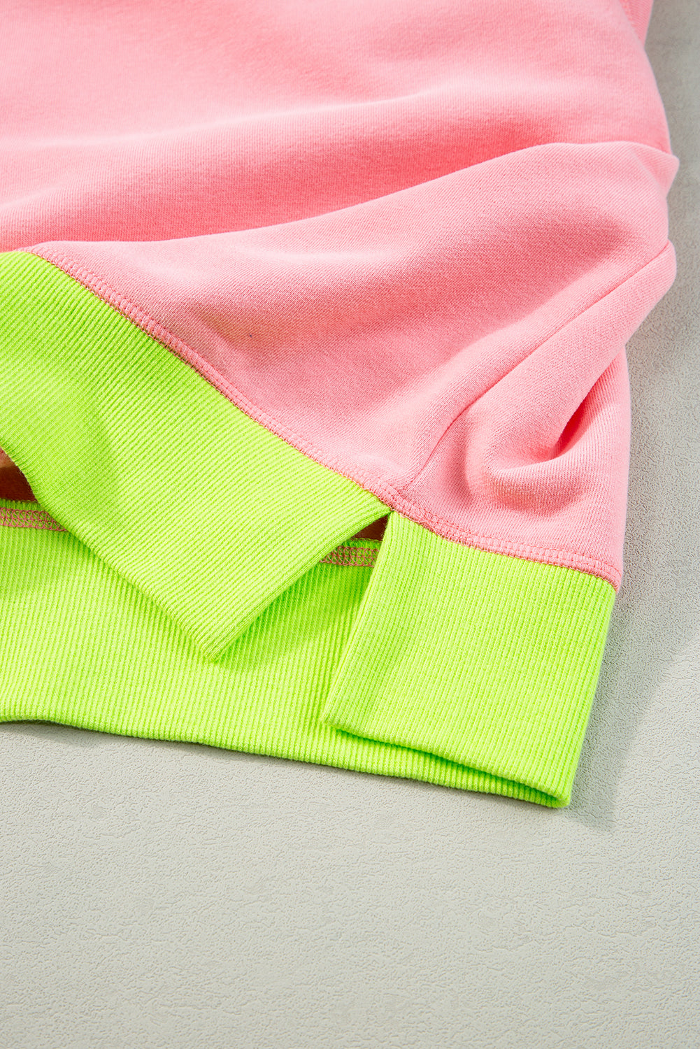 Pink Colorblock Bubble Sleeve Sweatshirt Sweatshirts & Hoodies JT's Designer Fashion
