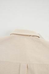 Parchment Houndstooth Corduroy Patchwork Flap Pocket Shacket Jackets JT's Designer Fashion