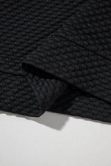Black Textured Cap Sleeve T-shirt Shift Mini Dress Mini Dresses JT's Designer Fashion