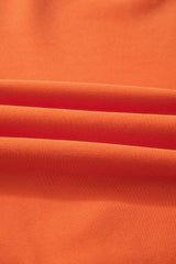 Russet Orange Solid Fleece Lined Drop Shoulder Terry Sweatshirt Sweatshirts & Hoodies JT's Designer Fashion