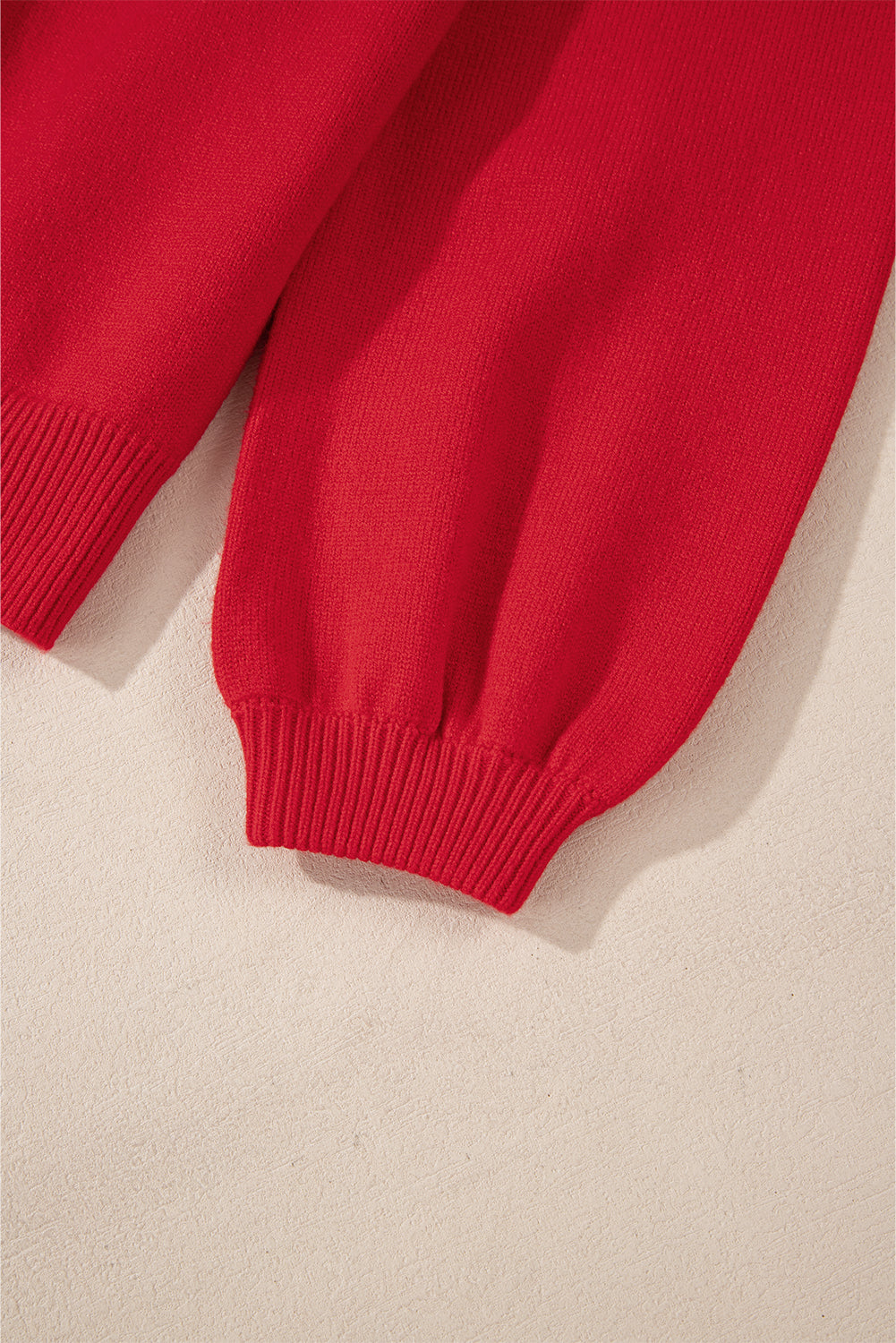 Fiery Red Pearl Beaded Merry Casual Sweater Sweaters JT's Designer Fashion