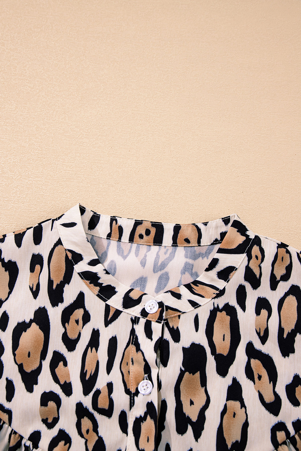 Jet Stream Oversized Leopard Print Balloon Sleeve Casual Shirt Blouses & Shirts JT's Designer Fashion