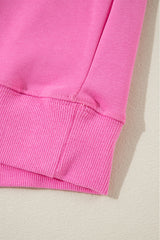 Bonbon Plain Drop Shoulder Crewneck Pullover Sweatshirt Sweatshirts & Hoodies JT's Designer Fashion