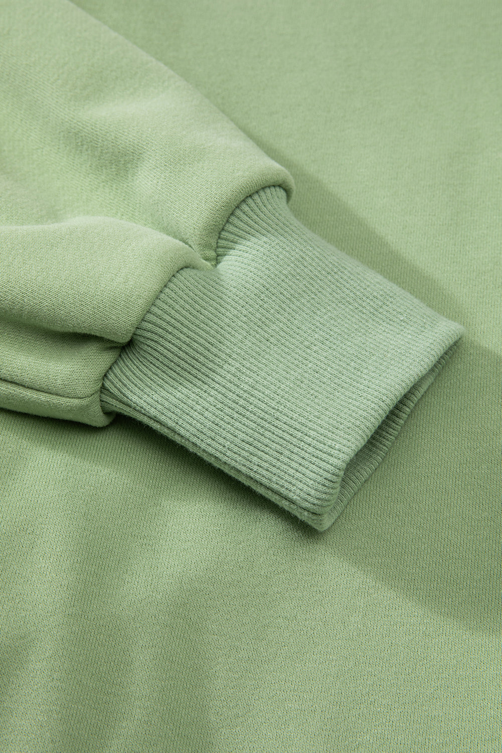 Smoke Green Solid O Neck High Low Hem Pullover Sweatshirt Sweatshirts & Hoodies JT's Designer Fashion