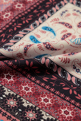 Red Geometric Paisley Print Sleeveless Shift Mini Dress Mini Dresses JT's Designer Fashion