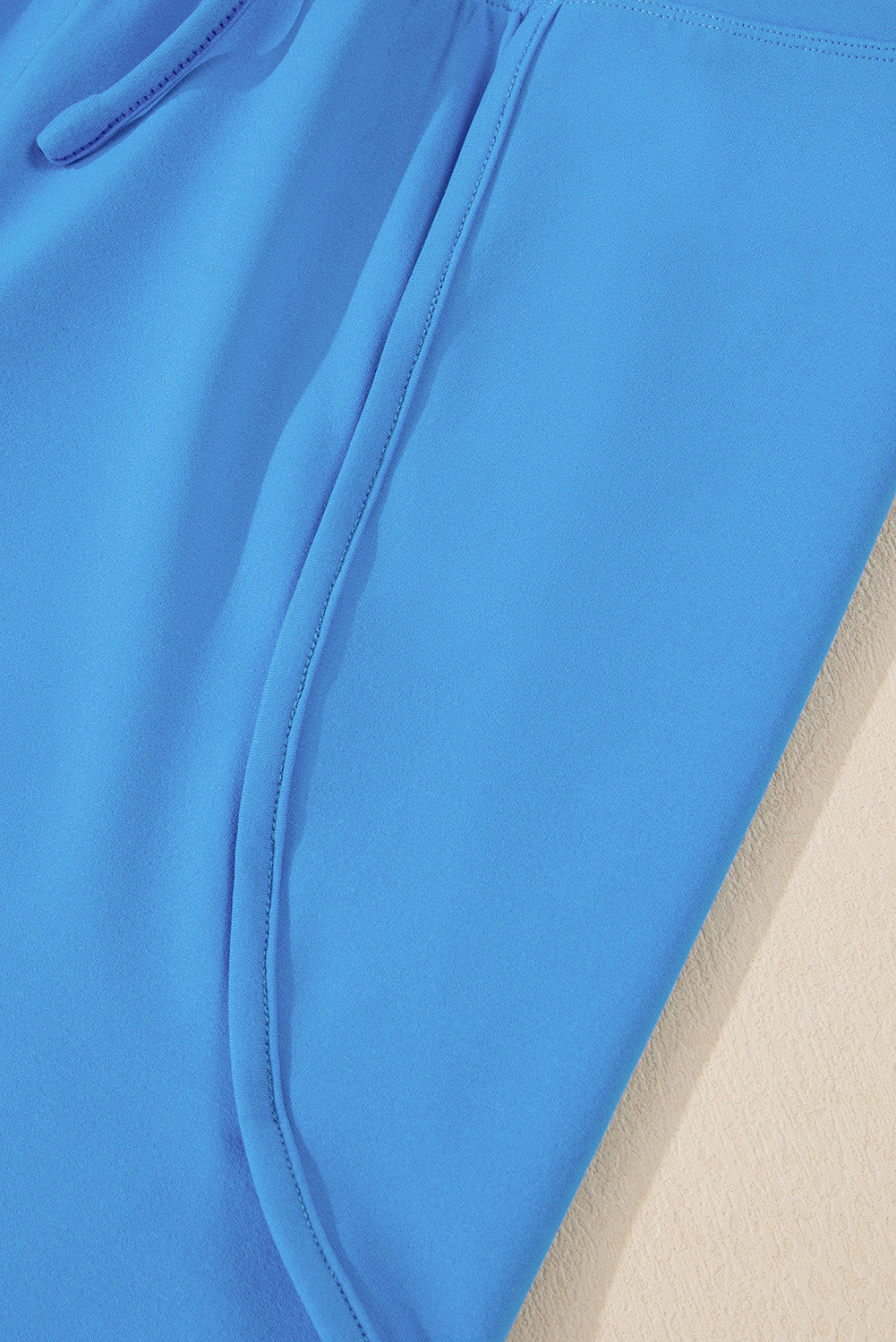 Blue Crossed Spaghetti Straps Drawstring Waist Sporty Romper Bottoms JT's Designer Fashion