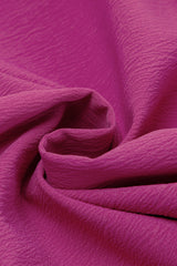 Rose Red Solid Color Ruffled Straps Smocked Ruched Long Dress Maxi Dresses JT's Designer Fashion