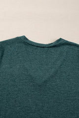 Mist Green Solid Color Long Sleeve V Neck Top Long Sleeve Tops JT's Designer Fashion