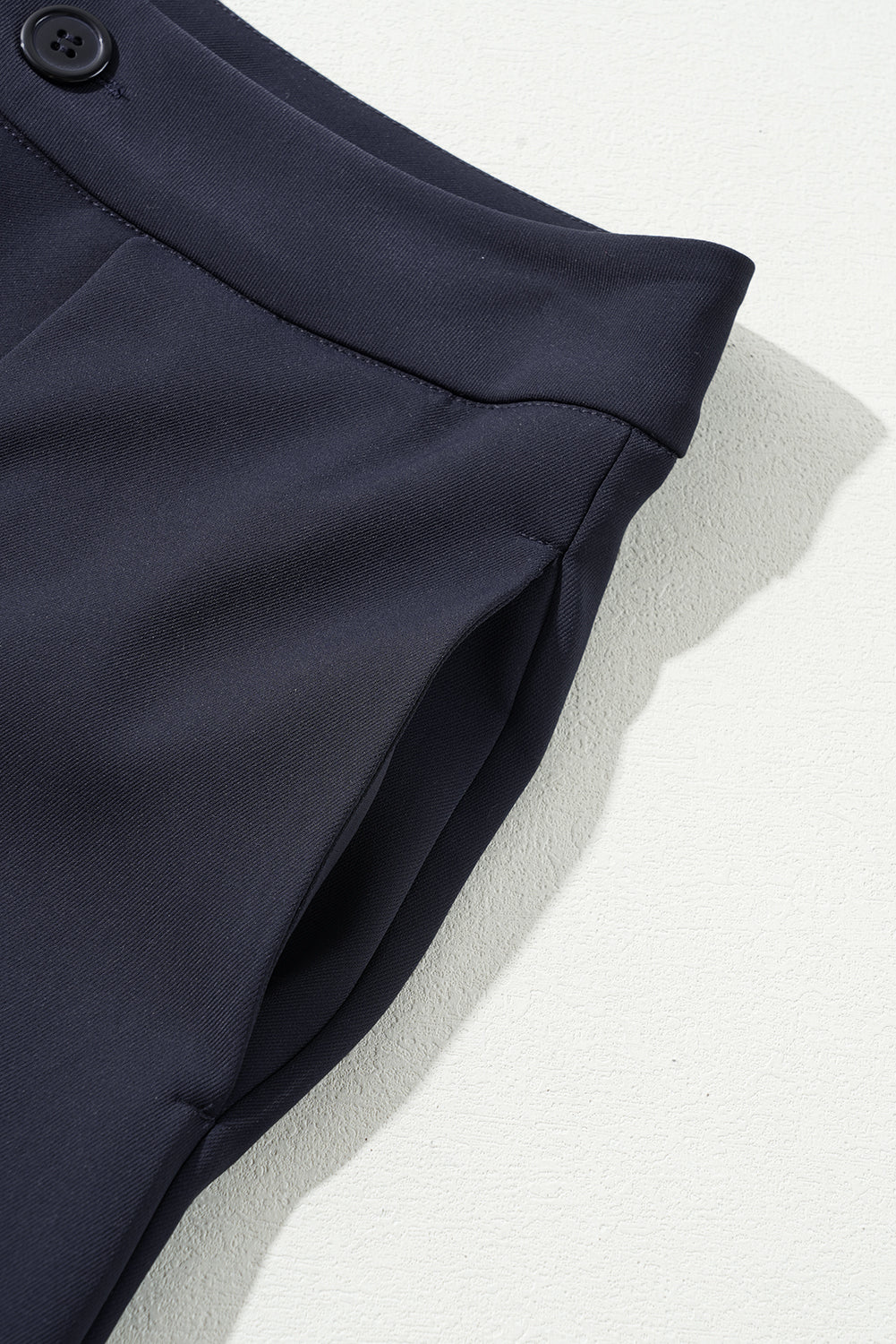 Dirty blue Dual Buttoned High Waist Pleated Wide Leg Pants Pants & Culotte JT's Designer Fashion