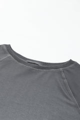 Gray Ombre Crewneck Long Sleeve Sweatshirt Sweatshirts & Hoodies JT's Designer Fashion