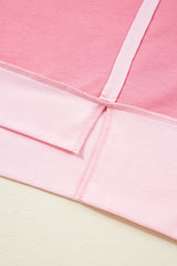 Peach Blossom Two Tones Patchwork Half Sleeve Plus Size T Shirt Plus Size Tops & Tees JT's Designer Fashion