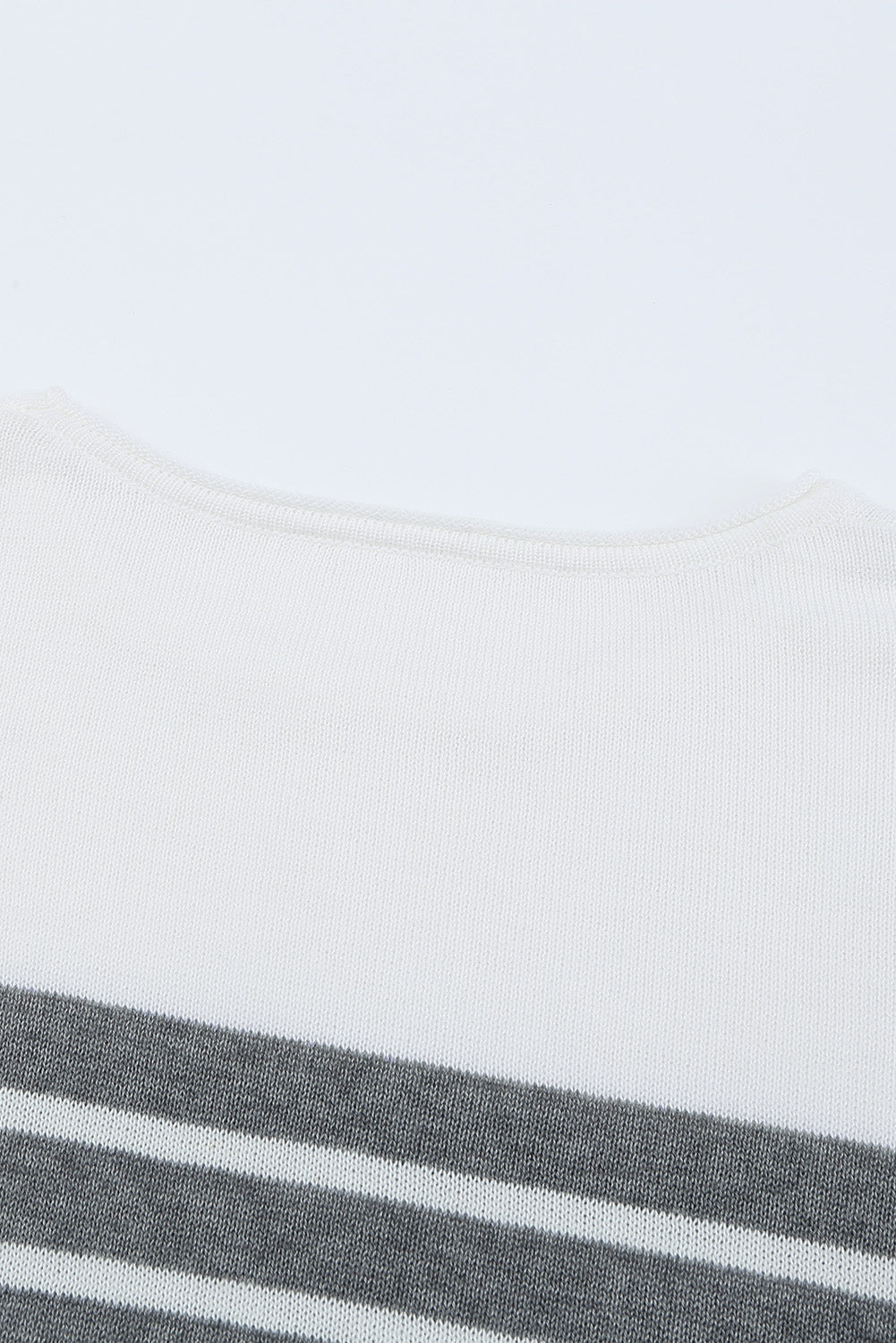 Gray Striped Colorblock Sweater Sweaters & Cardigans JT's Designer Fashion