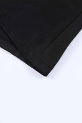 Black Ruffled Sleeve Wrap V Neck Midi Dress Midi Dresses JT's Designer Fashion