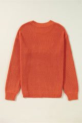 Gold Flame Thanks Giving Letter Graphic Crew Neck Sweater Sweaters JT's Designer Fashion
