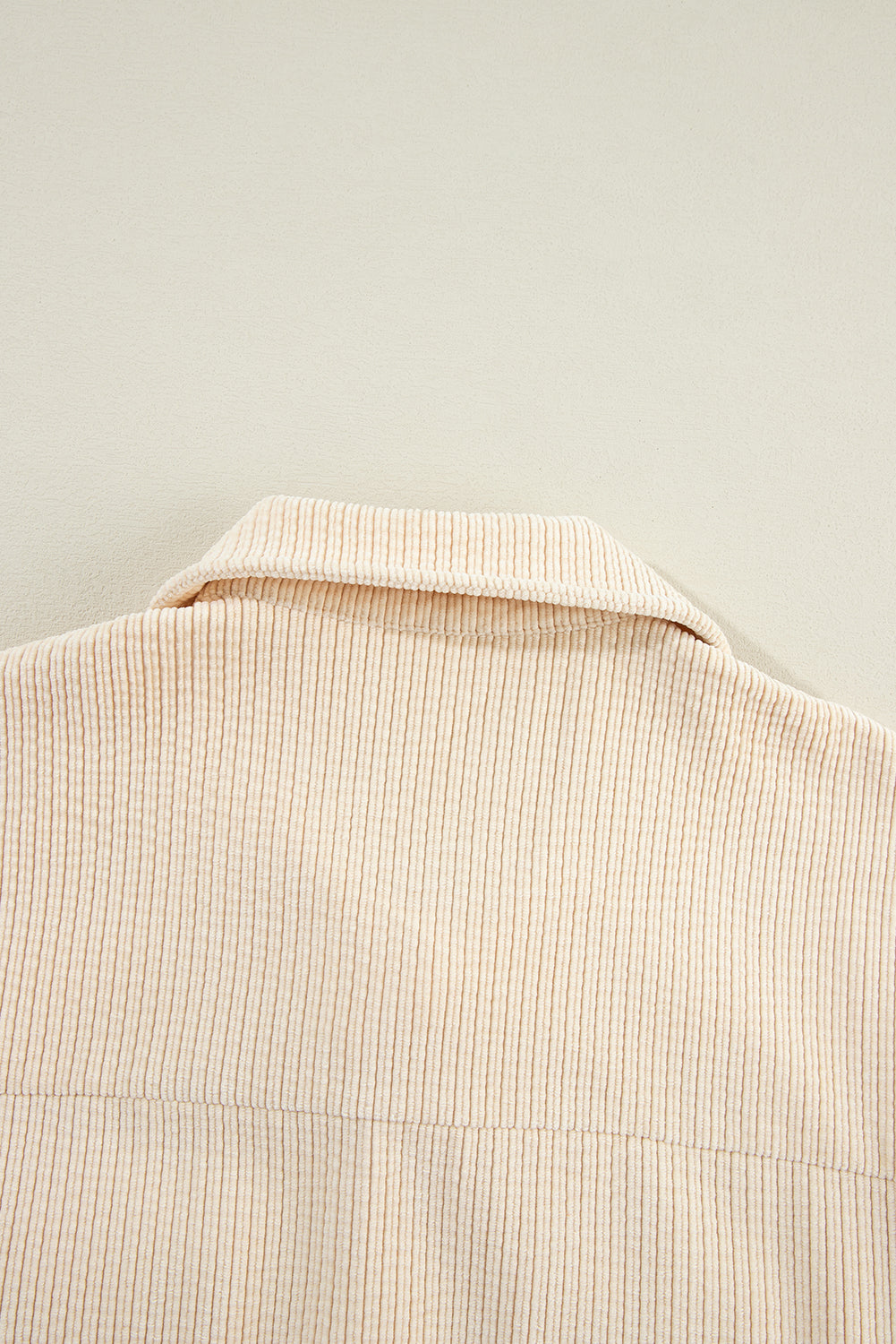 Oatmeal Corduroy Flap Pocket Button Up Shacket Jackets JT's Designer Fashion