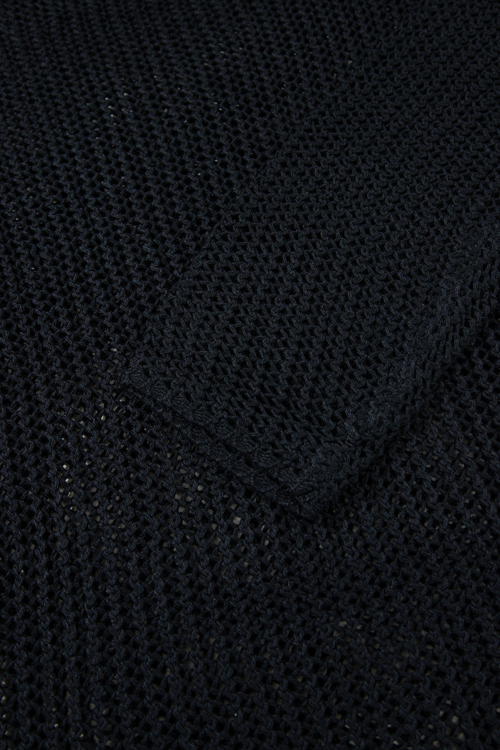 Black Crochet Hollow-out Jumper Top Sweater Sweaters JT's Designer Fashion