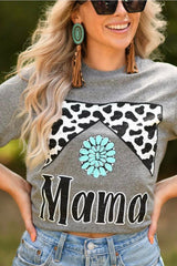 Gray Mama Cowhide Graphic Tee Graphic Tees JT's Designer Fashion