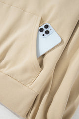Smoke Gray Zip-up Stand Neck Kangaroo Pocket Sweatshirt Sweatshirts & Hoodies JT's Designer Fashion