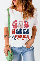White God Bless America Graphic Tee Graphic Tees JT's Designer Fashion