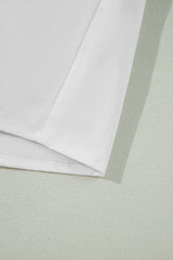 White Black Pipping Ribbon Bowtie Collared Ruffled Puff Sleeve Shirt Blouses & Shirts JT's Designer Fashion