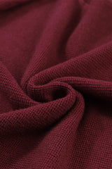 Red Striped Sleeve Plain Knit Sweater Sweaters JT's Designer Fashion