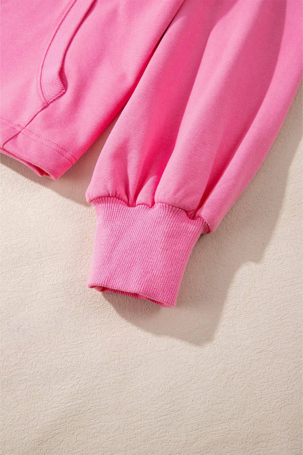 Bonbon Solid Kangaroo Pocket Half Zipper Oversized Hoodie Sweatshirts & Hoodies JT's Designer Fashion
