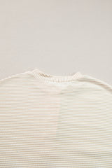 Apricot Corded Texture Lantern Sleeve Buttons Henley Sweatshirt Sweatshirts & Hoodies JT's Designer Fashion