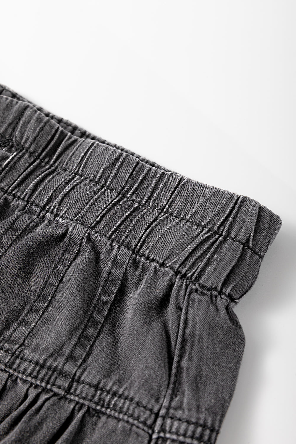 Carbon Grey Mineral Wash Button Fly Waist Wide Leg Jeans Jeans JT's Designer Fashion