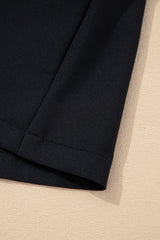 Black Contrast Bowknot Applique Crew Neck Sleeveless Mini Dress Mini Dresses JT's Designer Fashion