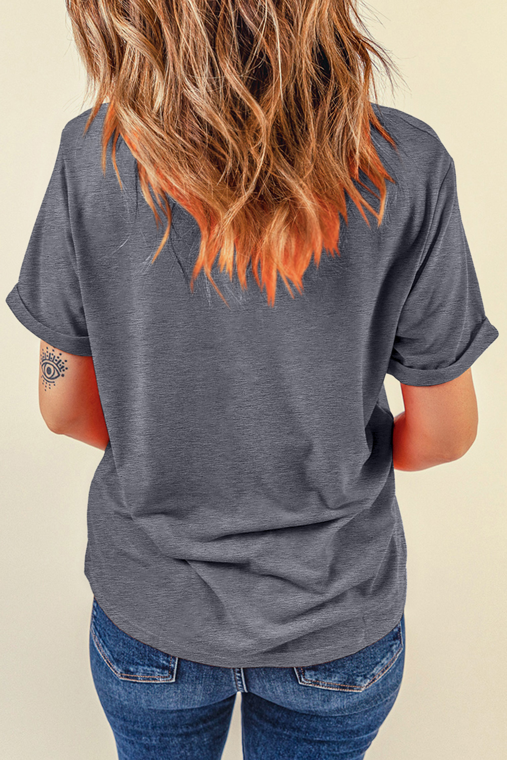 Gray FOREVER CHASING SUNSETS Graphic Summer T Shirt Graphic Tees JT's Designer Fashion